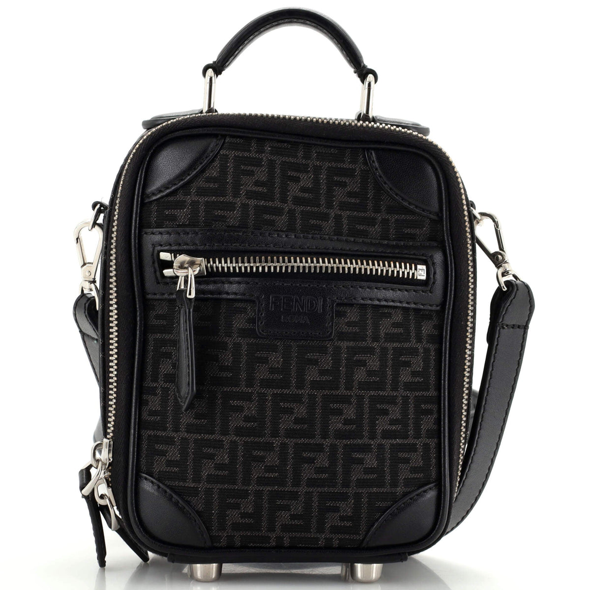 Fendi FENDI Trolley Crossbody Bag Recycled Fabric Jacquard Mini