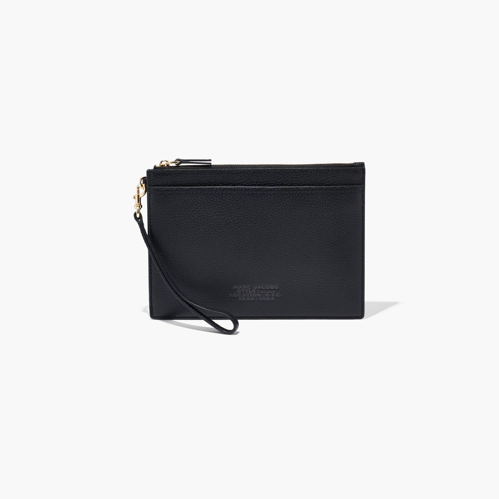 Marc Jacobs The Leather Small Wristlet in Black