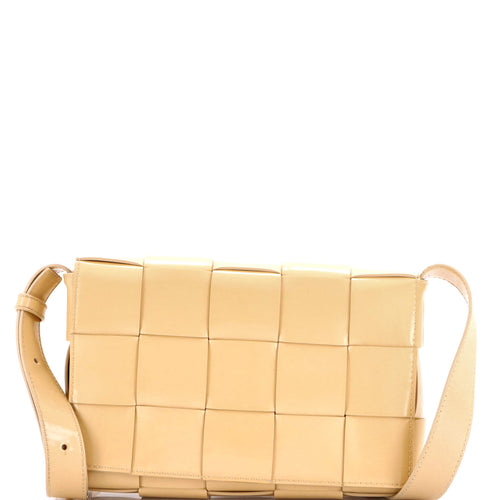 Cassette Crossbody Bag Maxi Intrecciato Patent