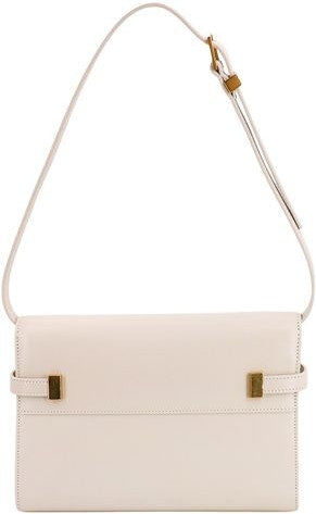 Saint Laurent Women's Small Cream Manhattan Bag in Yellow | 6756260SX0W