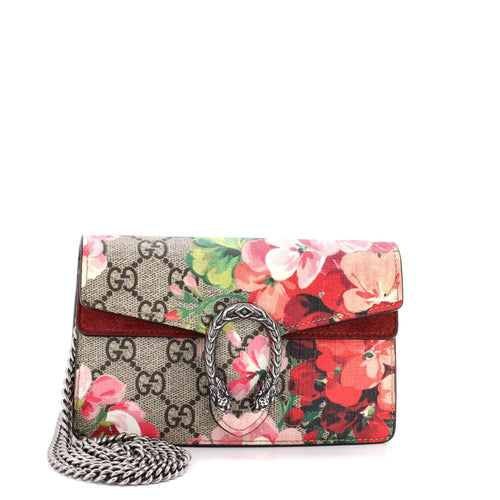 GUCCI Dionysus Bag Blooms Print GG Coated Canvas Super Mini