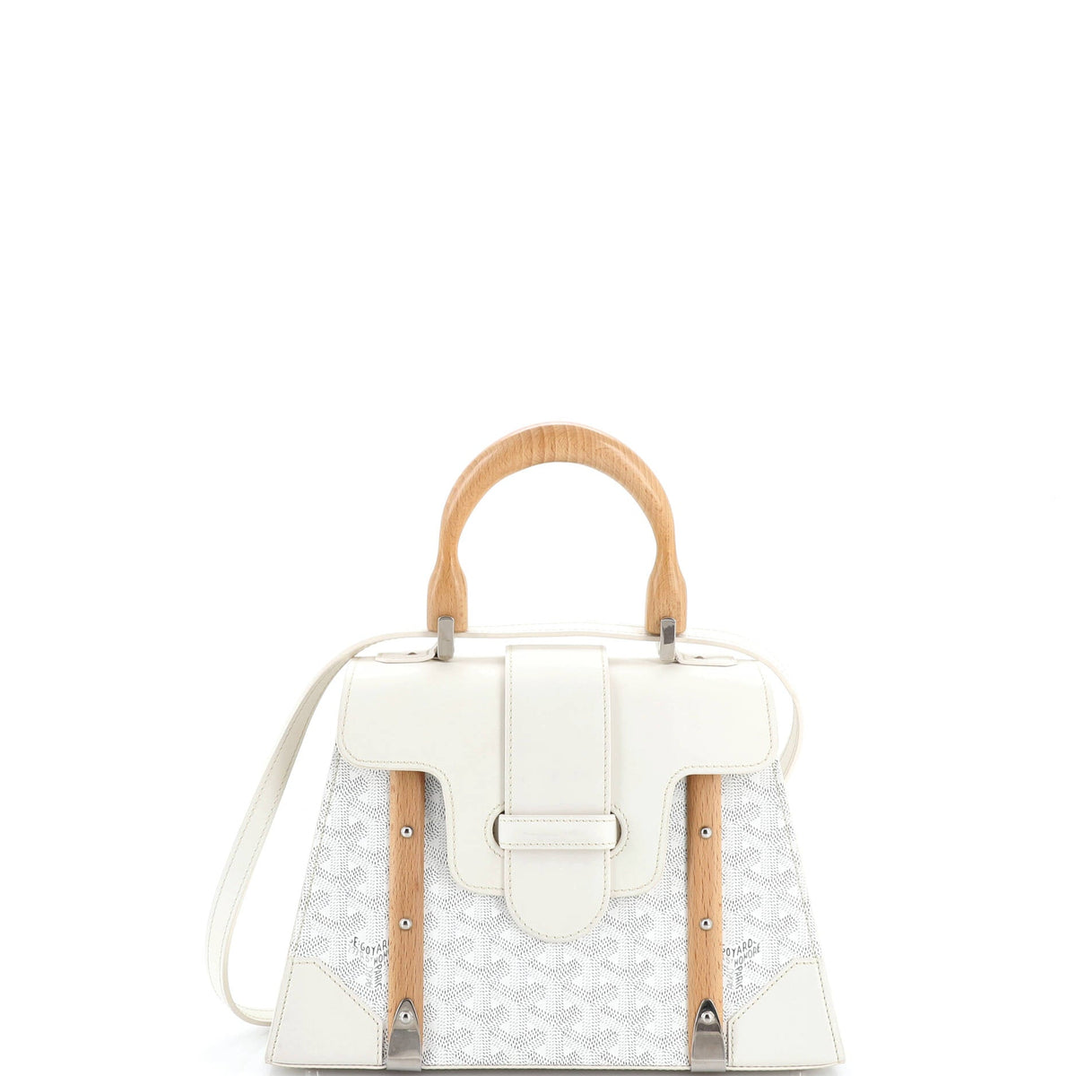 Goyard GOYARD Saigon Top Handle Bag Coated Canvas with Leather PM