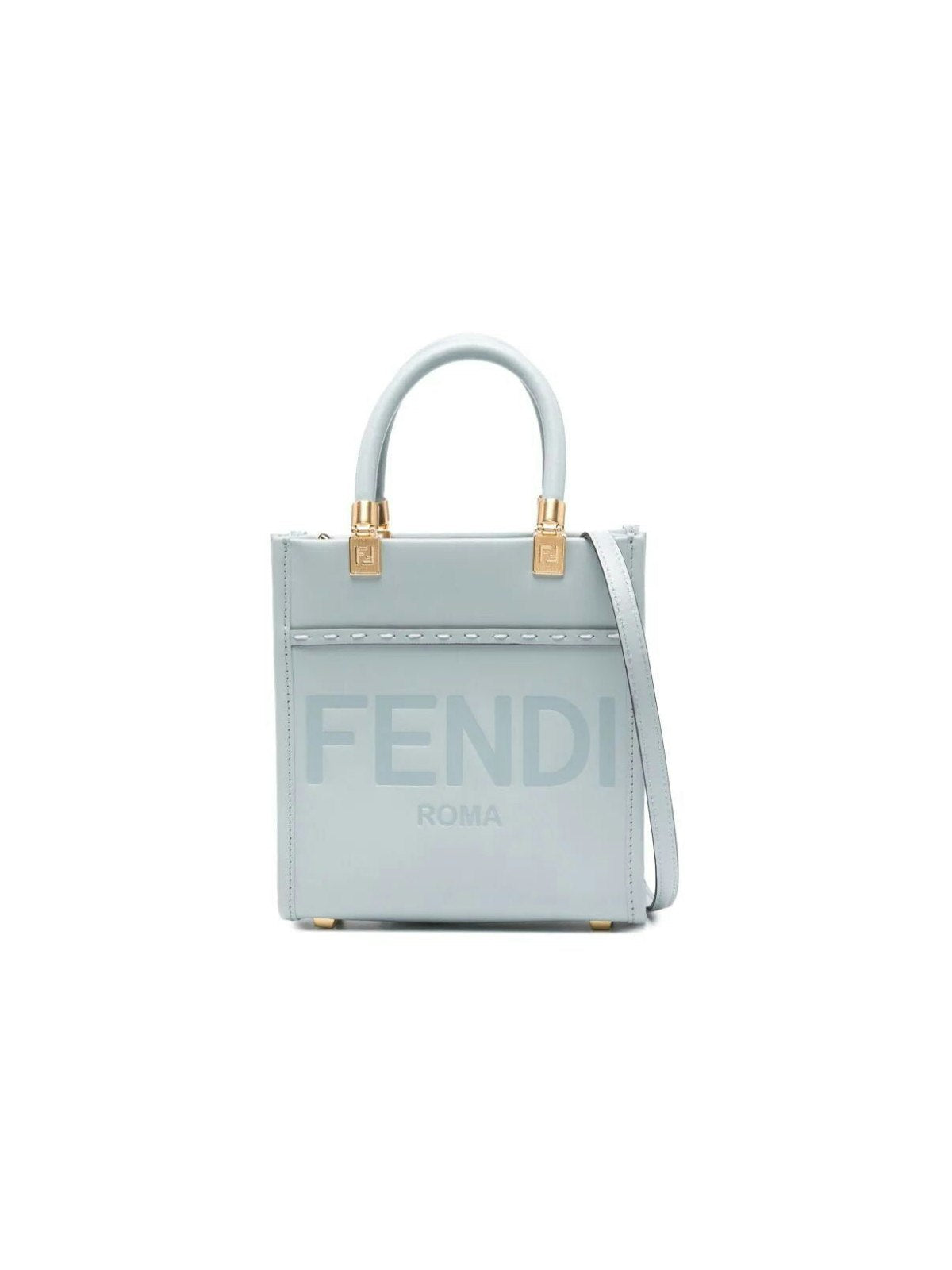 Fendi Women's Mini Sunshine Shopper Bag in Blue | Size UNICA | 8BS092ARNN