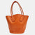 Orange Leather Arco Shoulder bag