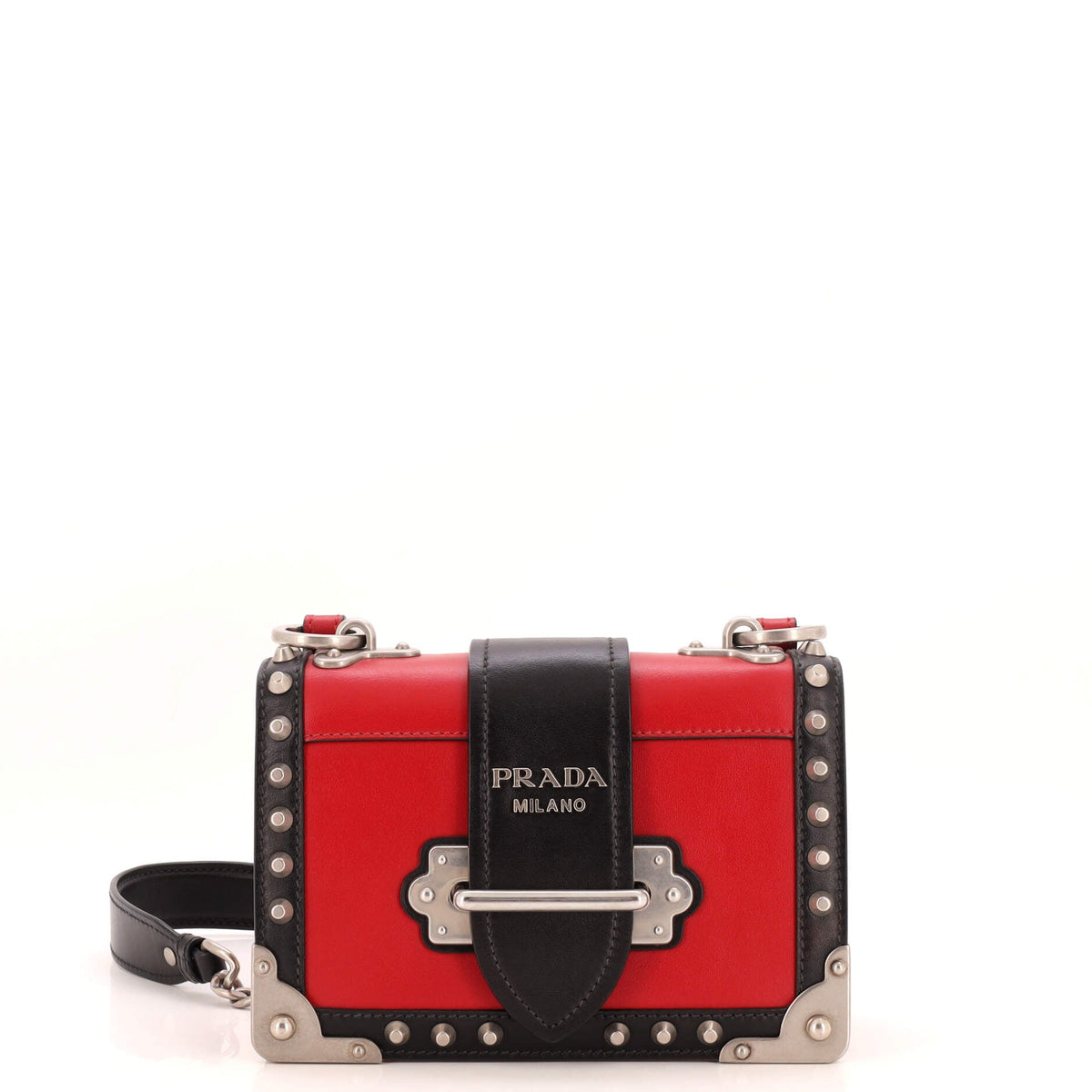 Prada PRADA Cahier Crossbody Bag Studded City Calf Small