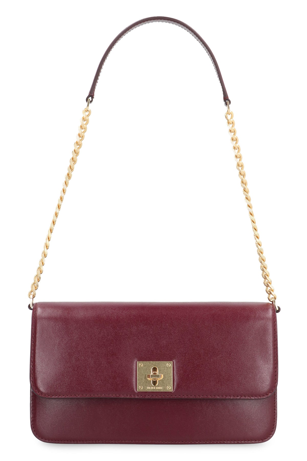 Golden Goose Women's Gioia Leather Shoulder Bag in Red-Purple Or Grape | GWA00473A000565 Color 40293