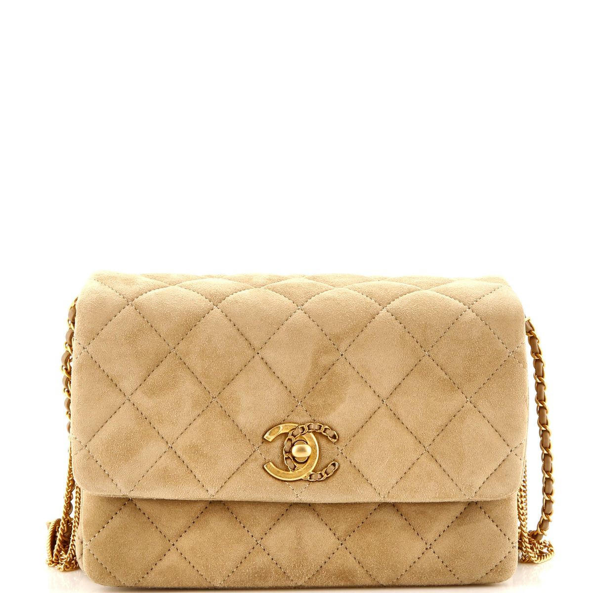 Chanel CHANEL Precious Buttons Chain Flap Bag Quilted Velvet Mini