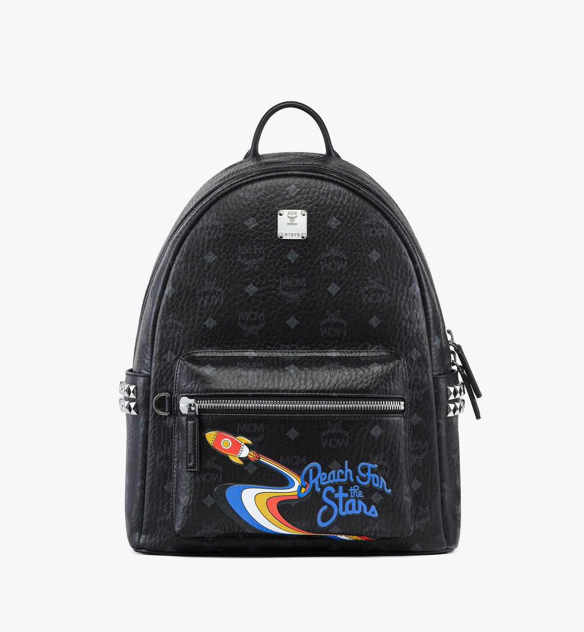 MCM Stark Side Studs Backpack In Rocket Visetos