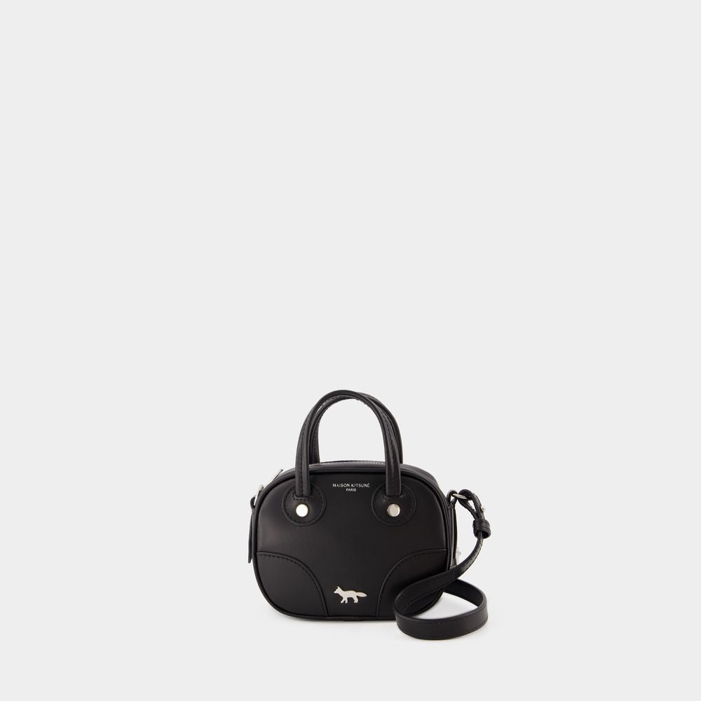 Maison KitsunÃ© Women's Mini Boogie Crossbody in Black | MW05141LC0044 Color P199