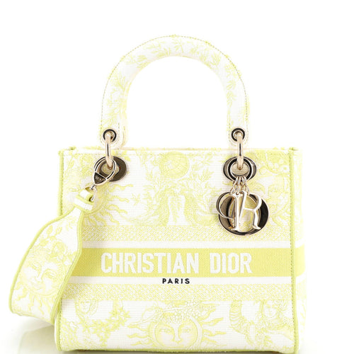 Lady D-Lite Bag Embroidered Canvas Medium
