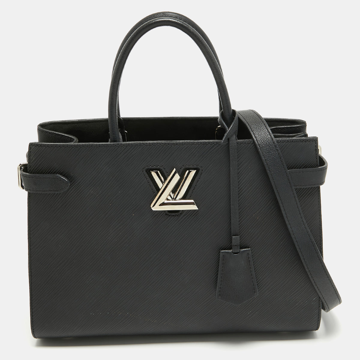 Louis Vuitton Black Epi Leather Twist Tote Bag