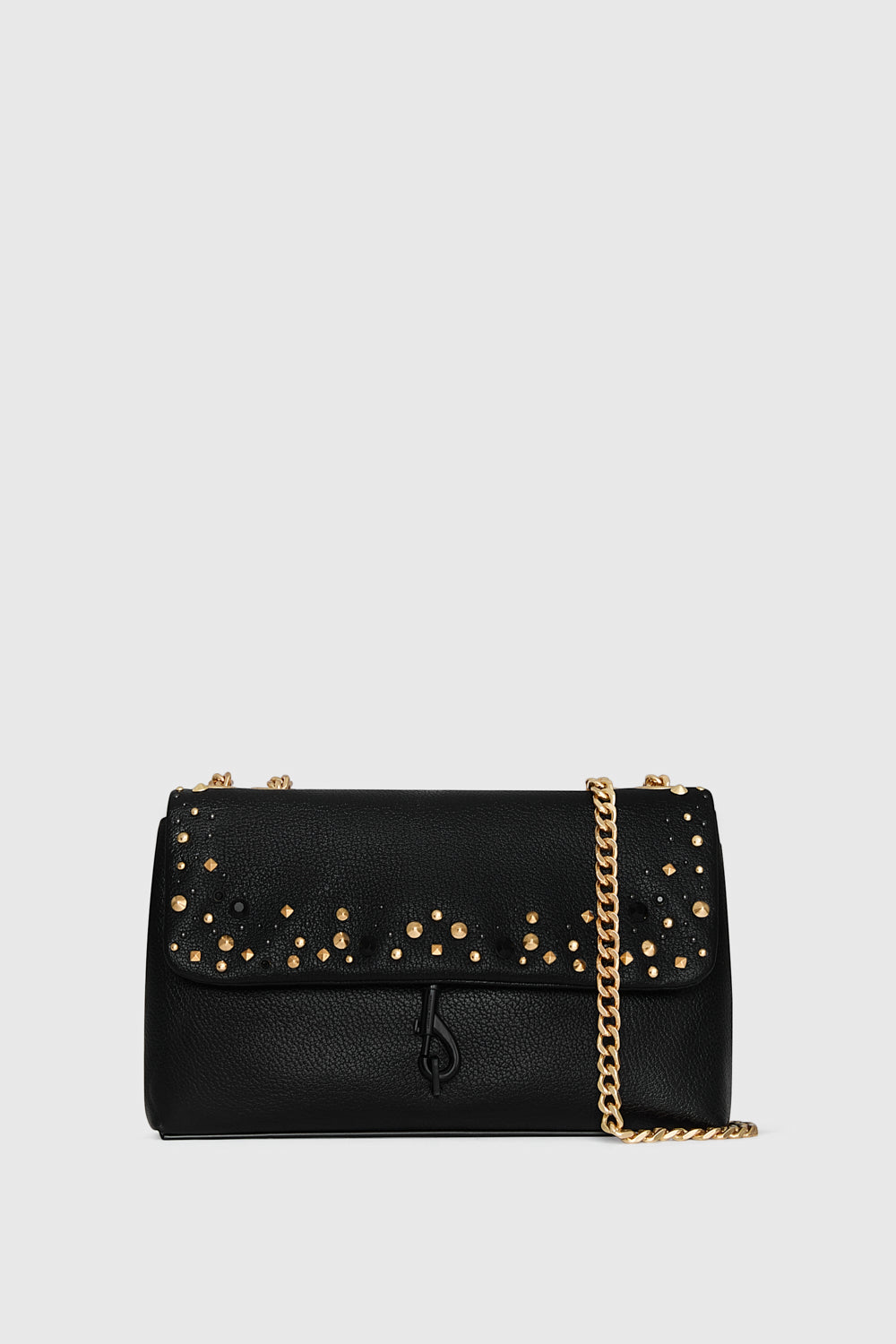Rebecca Minkoff Edie Studded Medium Crossbody Bag In Black