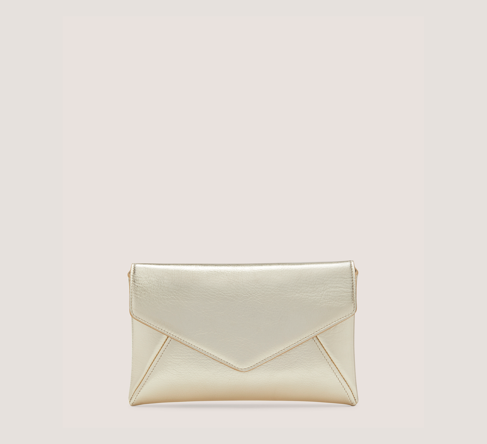 Stuart Weitzman Loveletter Mini Clutch Handtaschen, Platino Gold Metallic Leder, Größe: U Keine Dimension