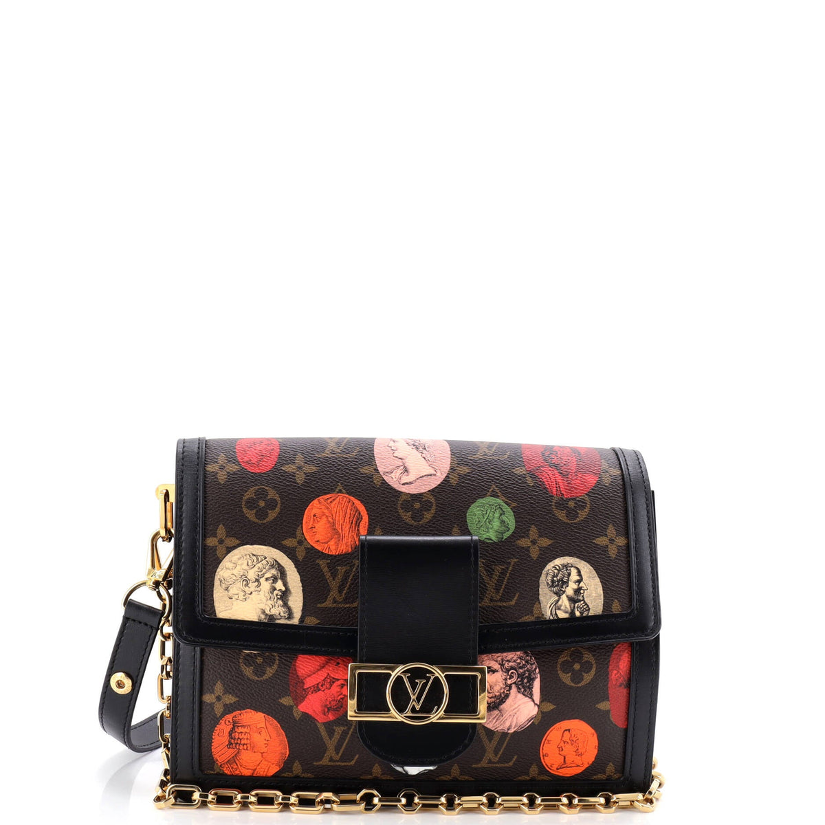 Louis Vuitton Dauphine Shoulder Bag Limited Edition Fornasetti Cameo Monogram Canvas MM