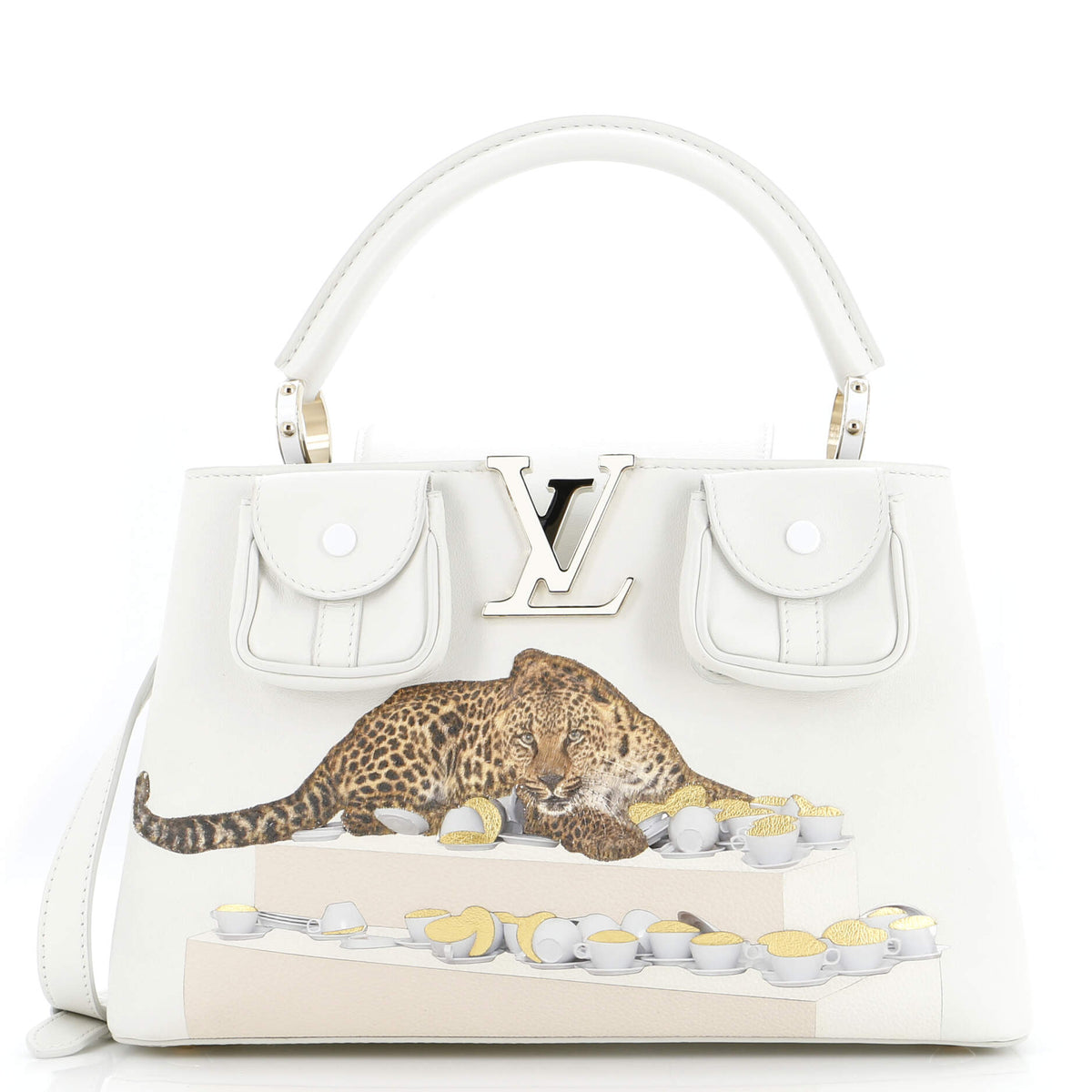 Louis Vuitton Paola Pivi ArtyCapucines Bag Printed Leather MM