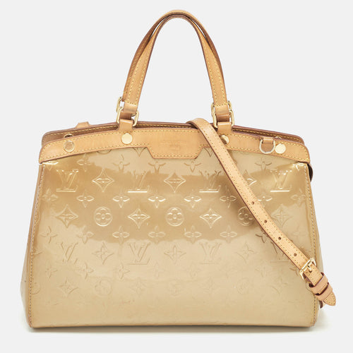 Beige Poudre Monogram Vernis Brea MM Bag