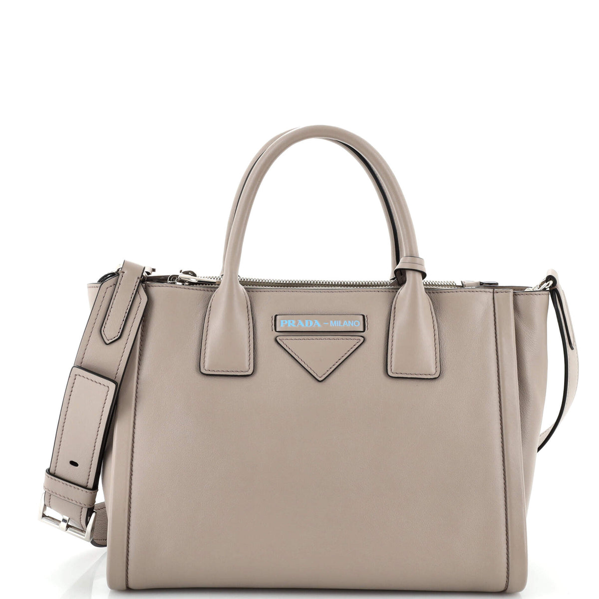 Prada PRADA Concept Double Zip Tote Calfskin Small