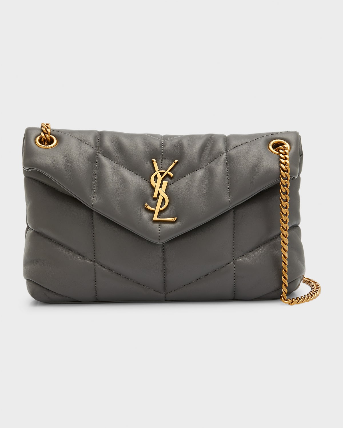 Saint Laurent Lou Puffer Small YSL Shoulder Bag in Quilted Leather