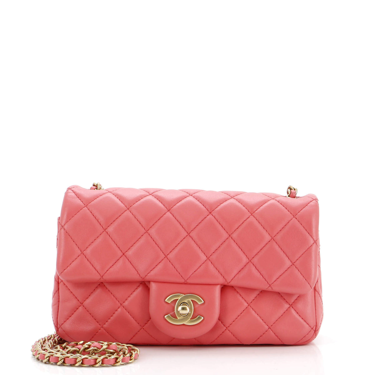 Chanel CHANEL Pearl Crush Flap Bag Quilted Lambskin Mini