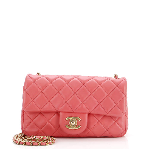 CHANEL Pearl Crush Flap Bag Quilted Lambskin Mini