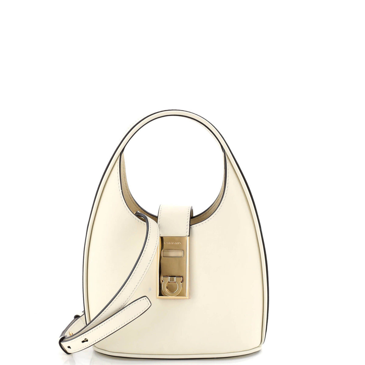 Salvatore Ferragamo Gancini Buckle Hobo Leather Mini