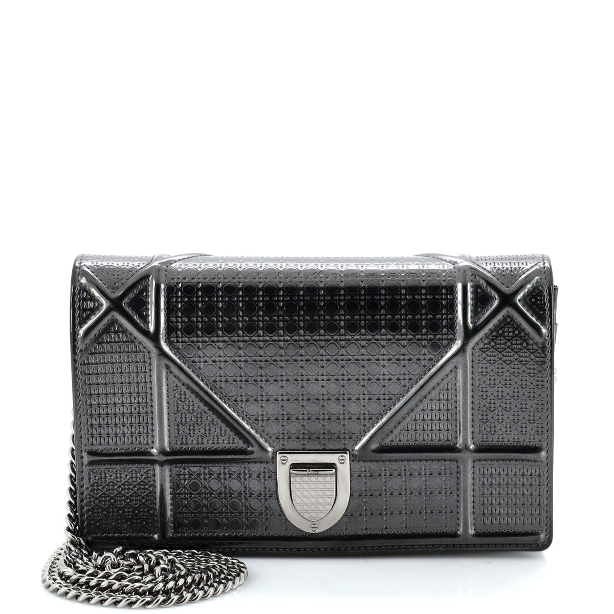 Christian Dior Diorama Wallet on Chain Cannage Embossed Calfskin