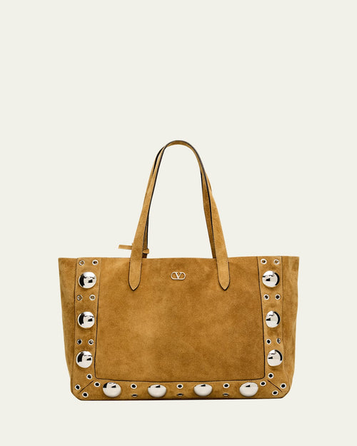 Men's Nellcote Large Studded Suede Tote Bag