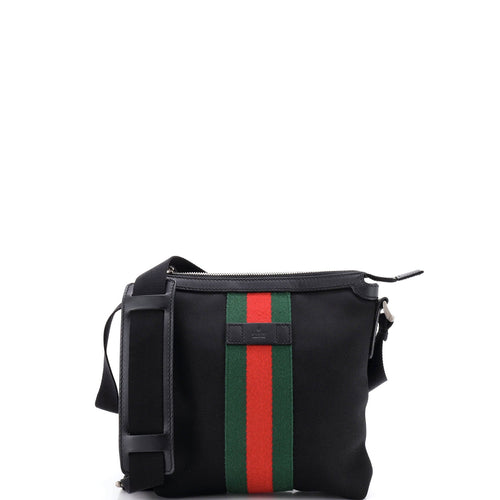 GUCCI Web Messenger Bag Techno Canvas Small
