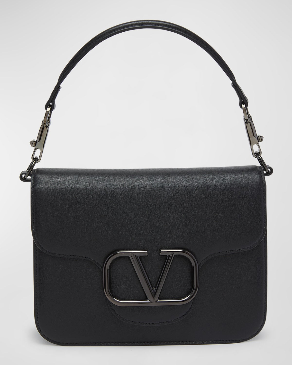 Valentino Loco VLOGO Flap Leather Shoulder Bag