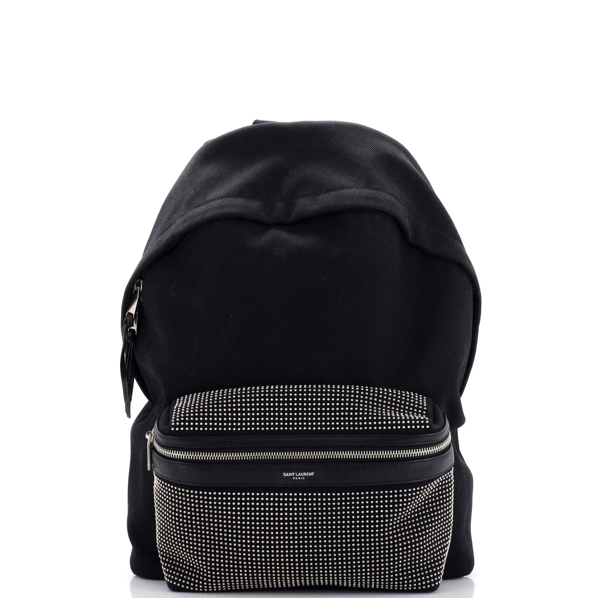 Saint Laurent City Backpack Studded Canvas Medium