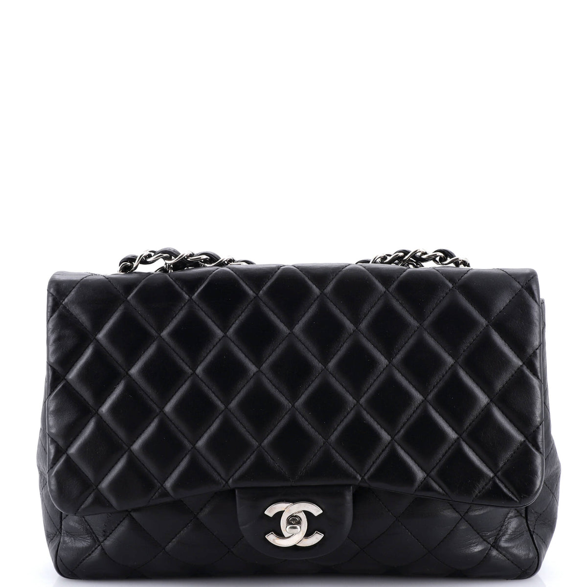 Chanel CHANEL Classic Single Flap Bag Quilted Lambskin Jumbo