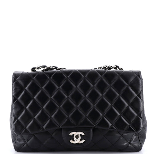 CHANEL Classic Single Flap Bag Quilted Lambskin Jumbo
