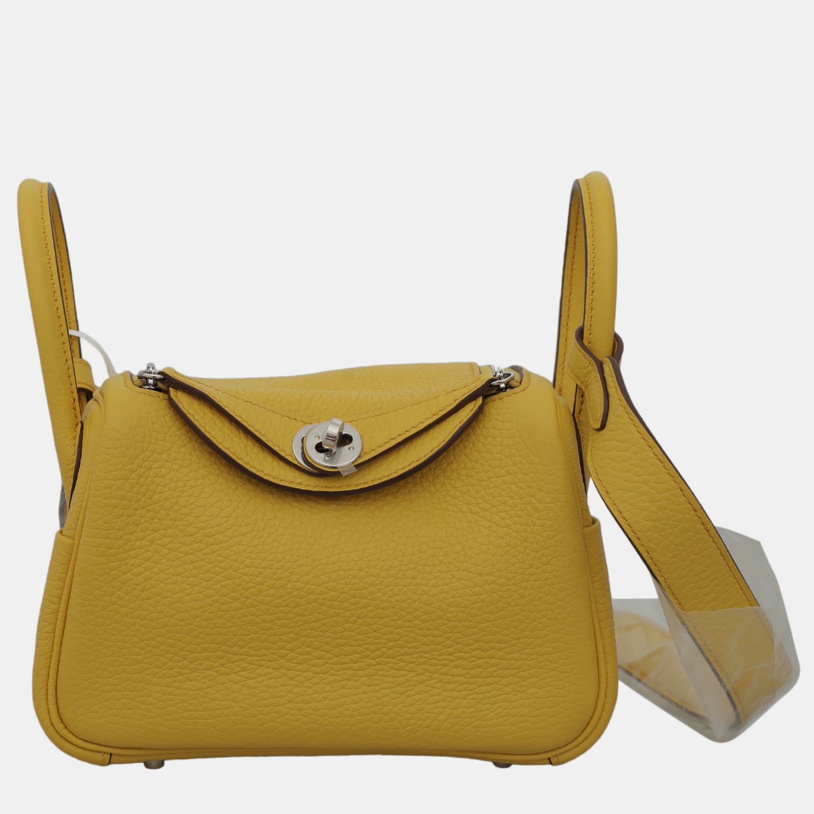 Herm?s Mini sac Lindy en cuir Sun Clemence