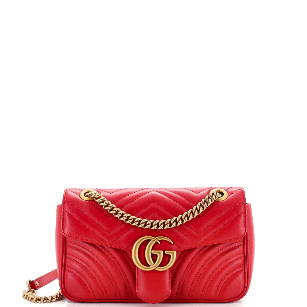 Gucci GUCCI GG Marmont Flap Bag Matelasse Leather Small