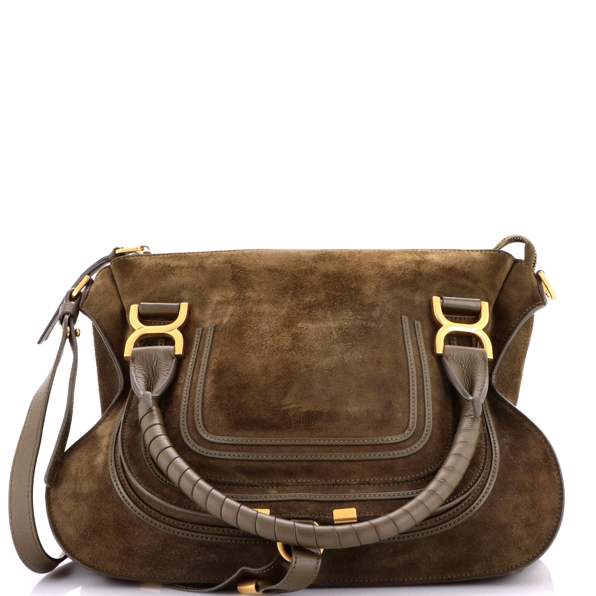 Chloe CHLOE Marcie Shoulder Bag Suede Medium