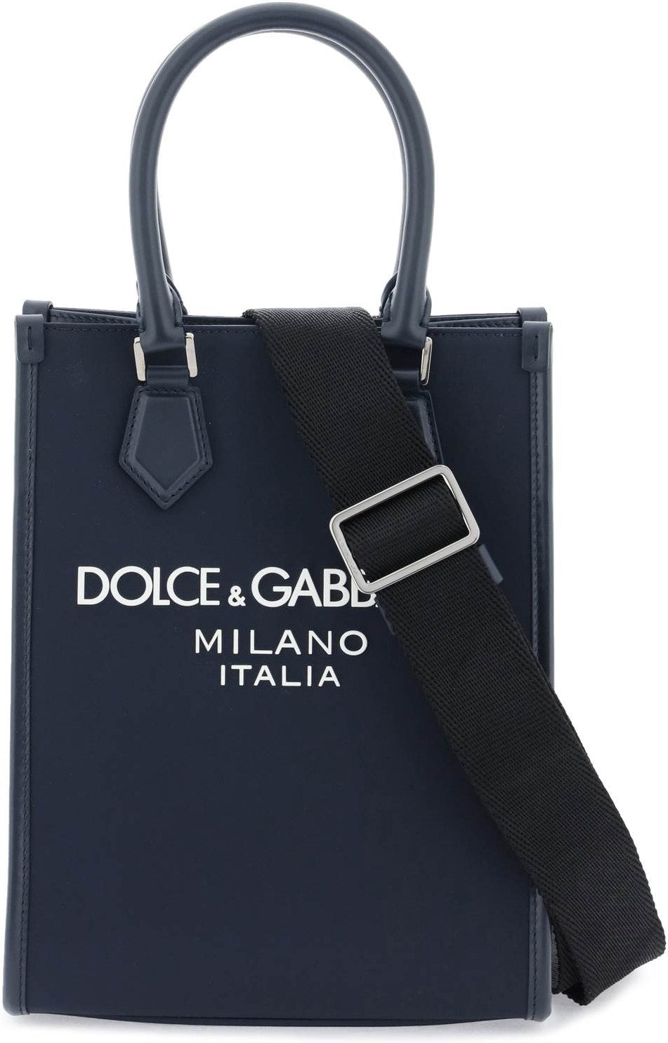 Dolce & Gabbana Men's Small Nylon Tote Bag With Logo in Blue | BM2123AG182