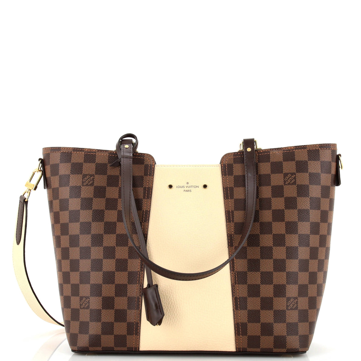 Louis Vuitton Jersey Handbag Damier with Leather