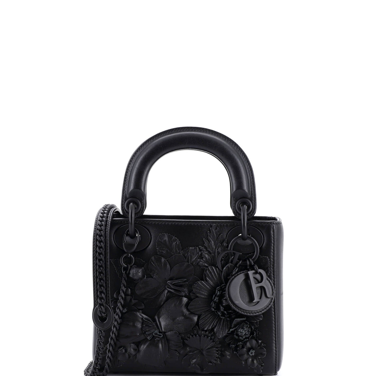 Christian Dior Ultra Matte Lady Dior Bag Flower Embroidered Lambskin Mini