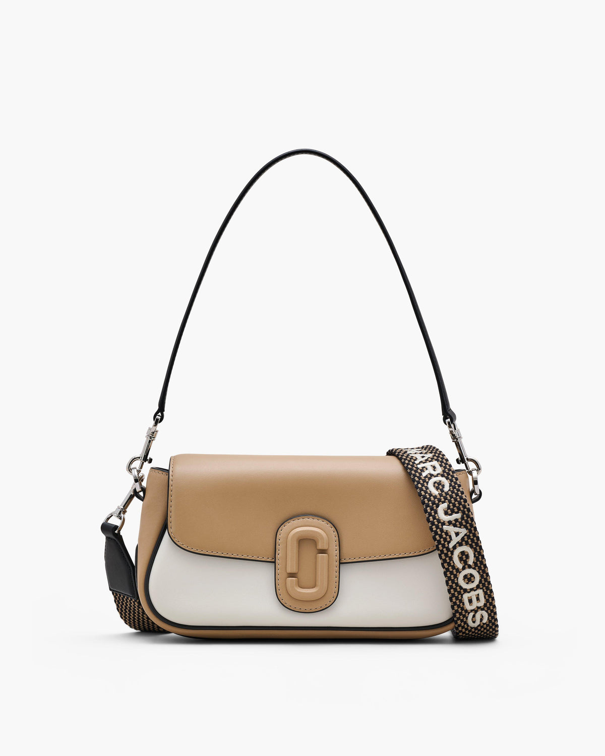 Marc Jacobs The Colorblock Large Clover Shoulder Bag in Camel Multi