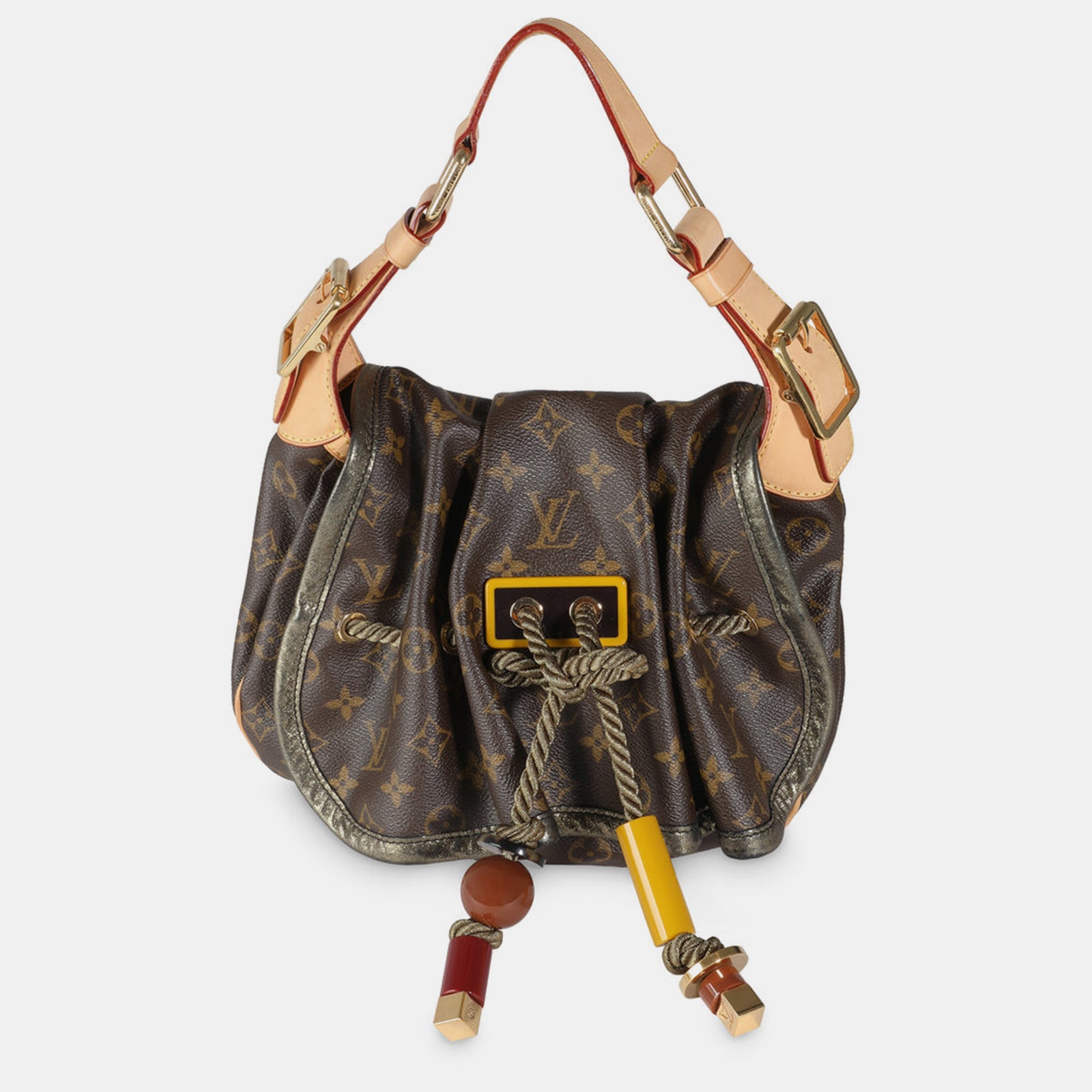 Louis Vuitton Sac hobo Kalahari PM en toile monogrammée marron