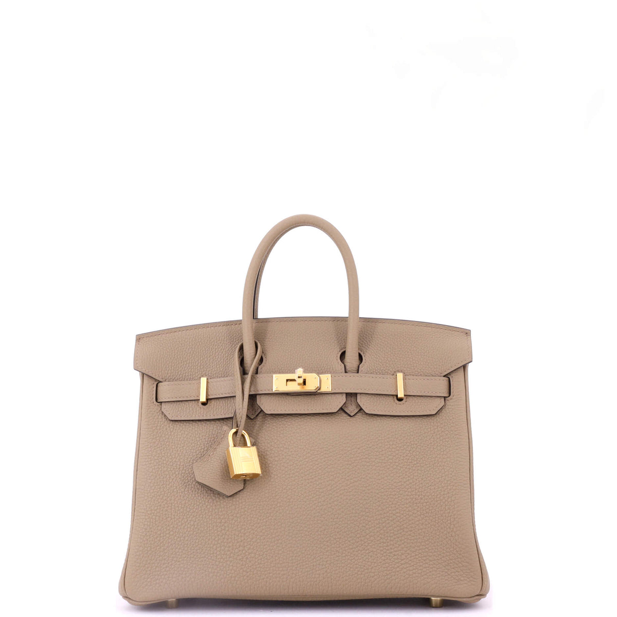 Herm?s Birkin Handbag Beige Marfa Togo with Gold Hardware 25