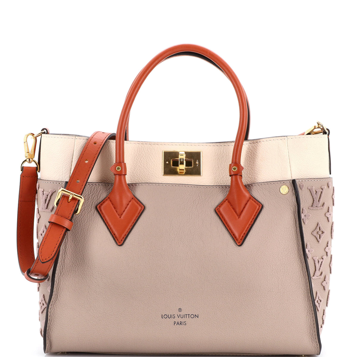 Louis Vuitton On My Side Tote Monogram Tuffetage Leather MM