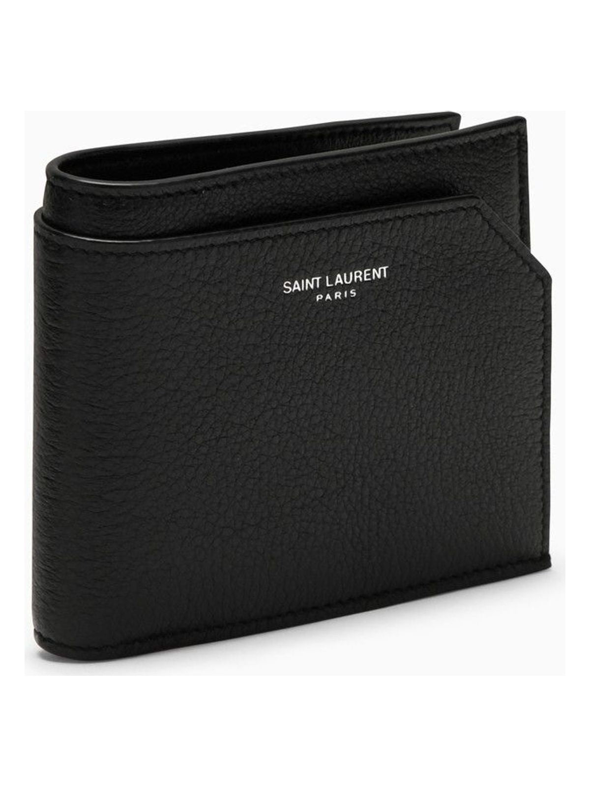 Saint Laurent Men's Grained Leather East/west Wallet With Coin Purse in Black | 783745AADA3