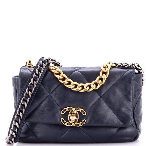 CHANEL 19 Flap Bag Quilted Leather Medium