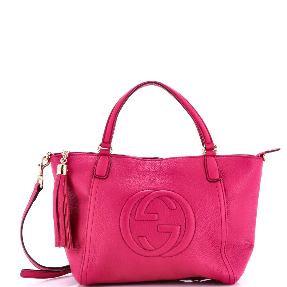 Gucci GUCCI Soho Convertible Top Handle Bag Leather Small