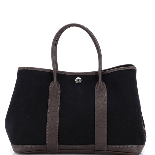 Garden Party Tote Toile and Leather 30