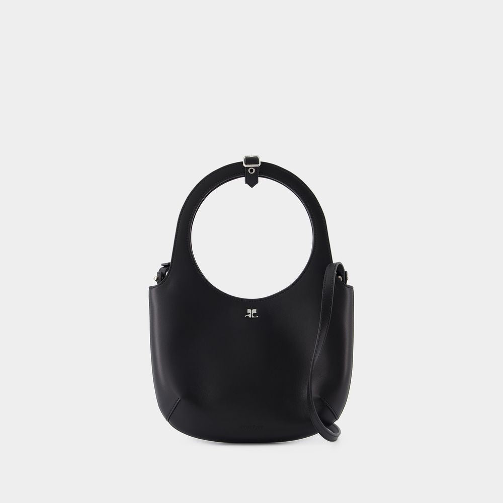 CourrÃ¨ges Women's Holy Leather Bag in Black | Size UNICA | 224GSA102CR0065