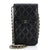 CHANEL CC Flap Phone Holder Crossbody Bag Quilted Caviar