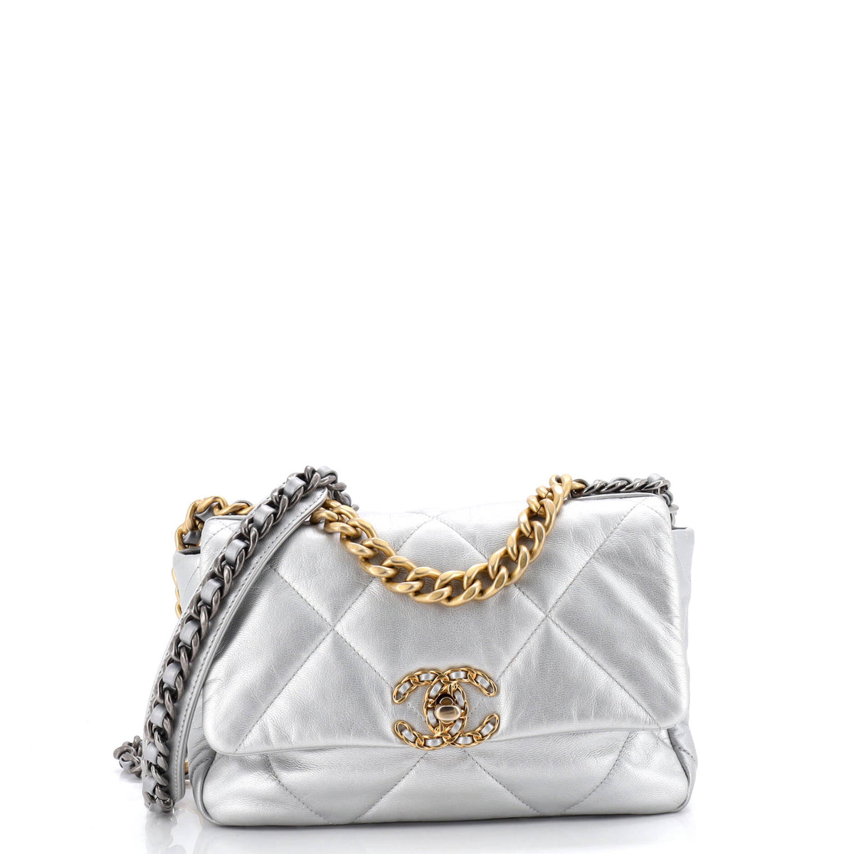 Chanel CHANEL 19 Flap Bag Quilted Leather Medium