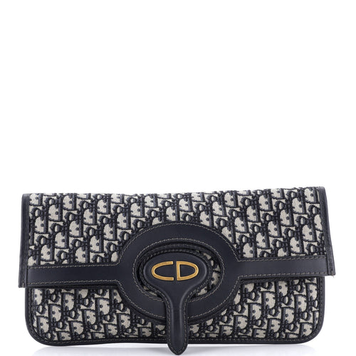 Fold Over Clutch Oblique Canvas